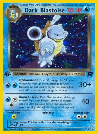 Dark Blastoise #3 — Team Rocket (1st Edition)