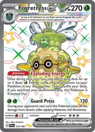 Forretress ex #212 — Paldean Fates