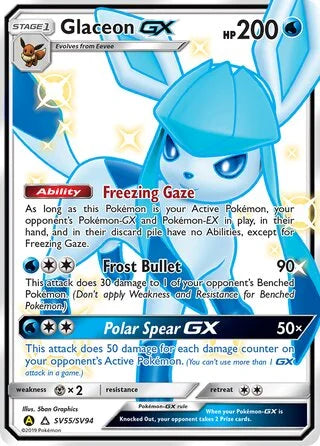 Glaceon GX #SV55 — Hidden Fates