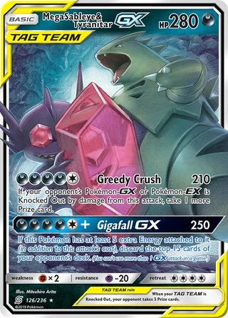 Mega Sableye & Tyranitar GX #126 — Unified Minds