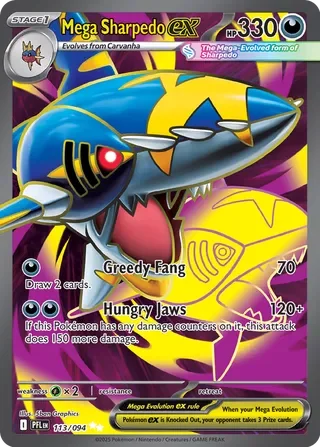 Mega Sharpedo ex #113 — Phantasmal Flames