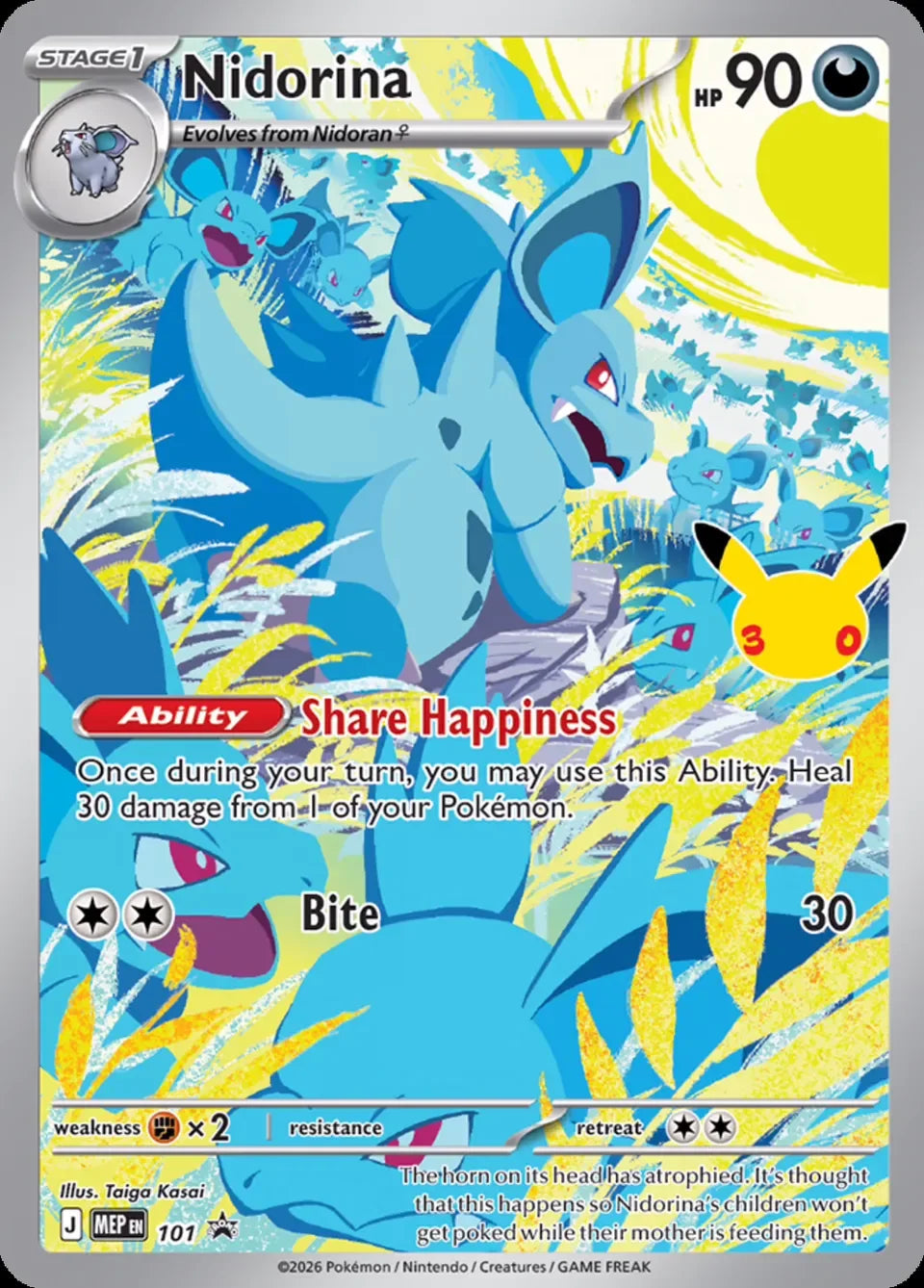Nidorina #MEP101 — Mega Evolutions Promos (30th Anniversary)