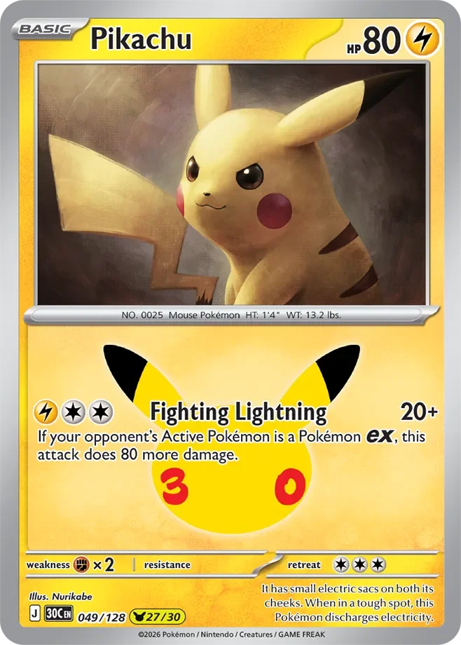 Pikachu #049 — 30th Celebration