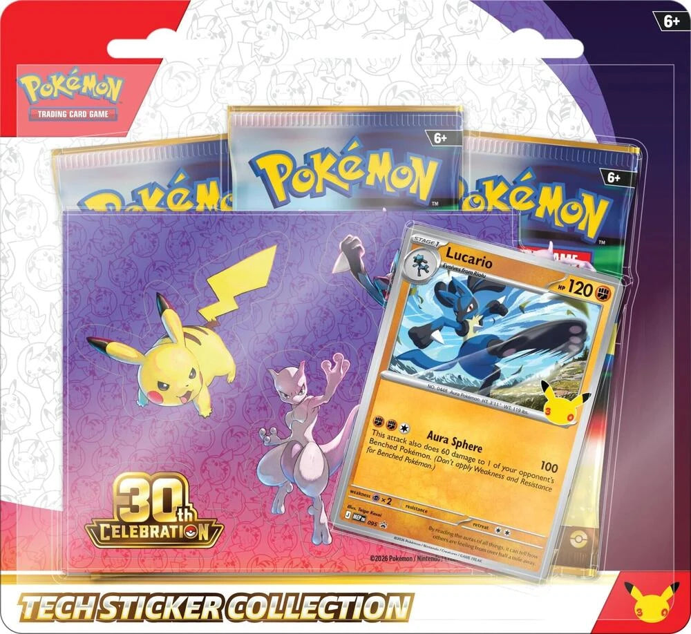 30th Celebration Tech Sticker Collection (Lucario)