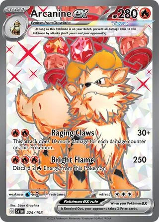 Arcanine ex #224 — Scarlet & Violet