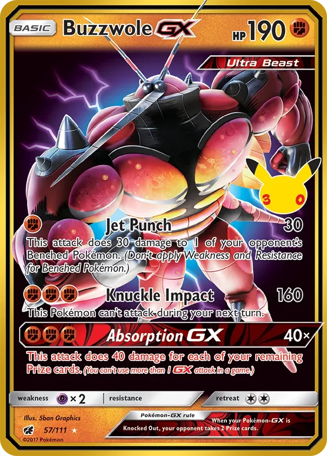 Buzzwole-GX #57 — 30th Celebration (Classic Collection)