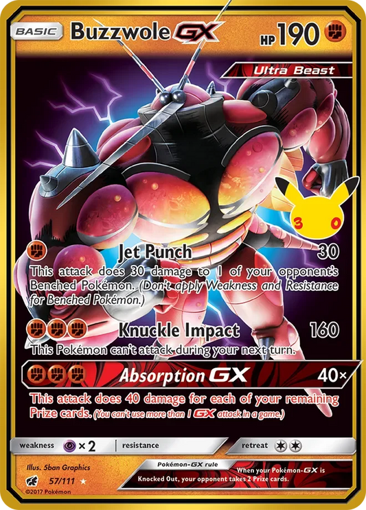 Buzzwole-GX #57 — 30th Celebration (Classic Collection)