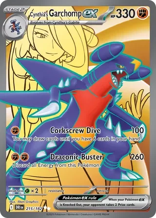Cynthia's Garchomp ex #215 — Destined Rivals [ACE 10]