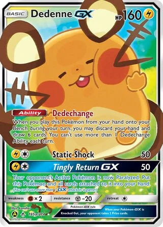 Dedenne GX #195a — Yellow A Alternate