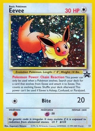 Eevee #11 — Wizards of the Coast Promos (Cosmos Holo) [PSA 8]