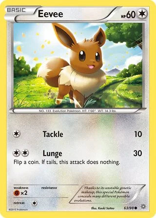 Eevee #63 — Ancient Origins (Non-holo) (Build-A-Bear Workshop)