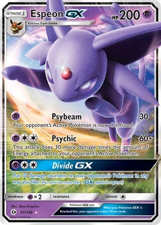 Espeon GX #61 — Sun & Moon