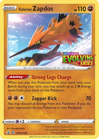 Galarian Zapdos #SWSH124 — Sword & Shield Promos (Prerelease)