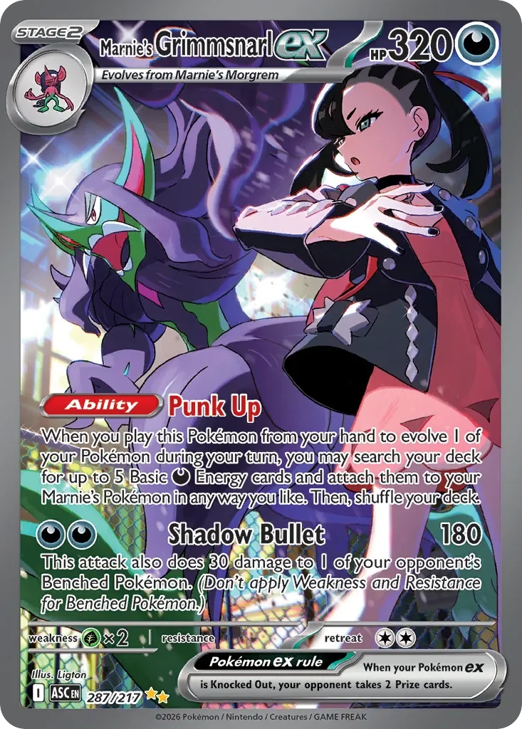 Marnie's Grimmsnarl ex #287 — Ascended Heroes