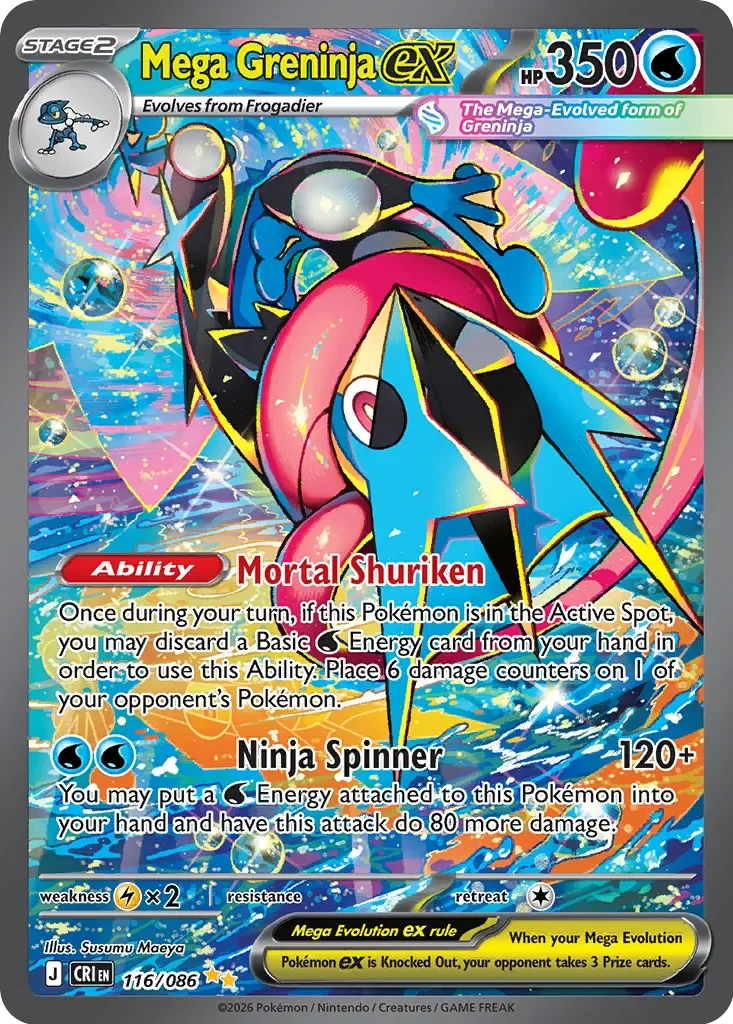 Mega Greninja ex #116 — Chaos Rising