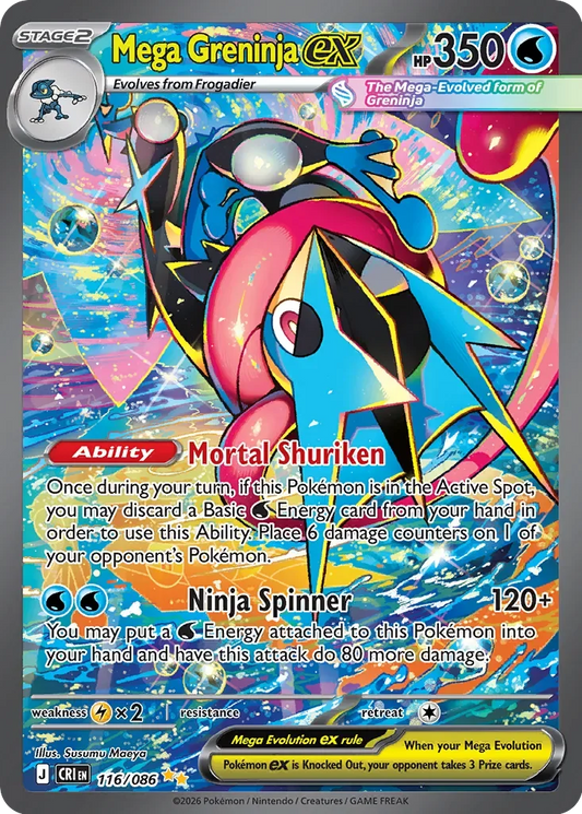 Mega Greninja ex #116 — Chaos Rising
