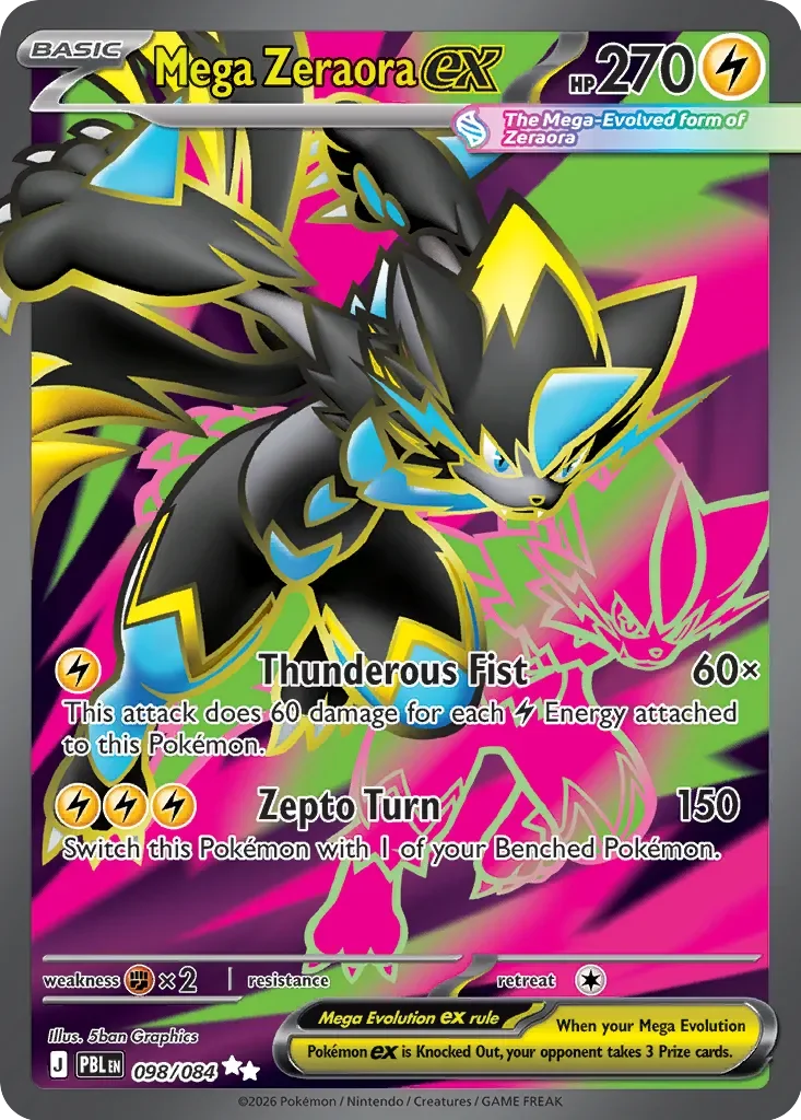 Mega Zeraora ex #098 — Pitch Black