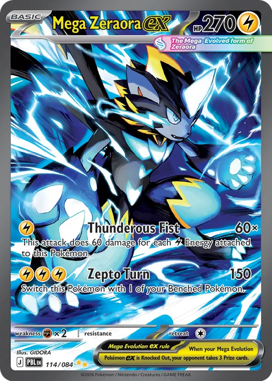 Mega Zeraora ex #114 — Pitch Black