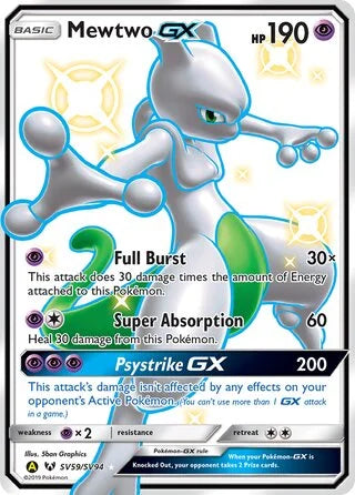 Mewtwo GX #SV59 — Hidden Fates [PSA 10]
