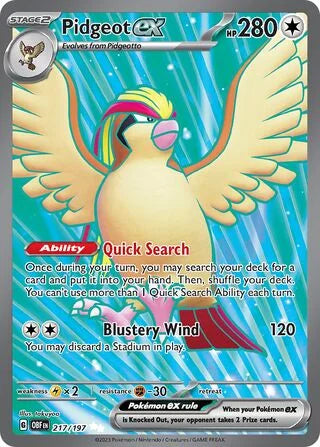Pidgeot ex #217 — Obsidian Flames