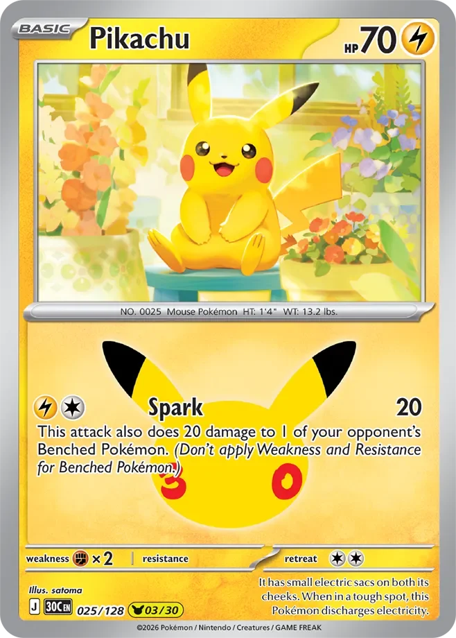 Pikachu #025 — 30th Celebration