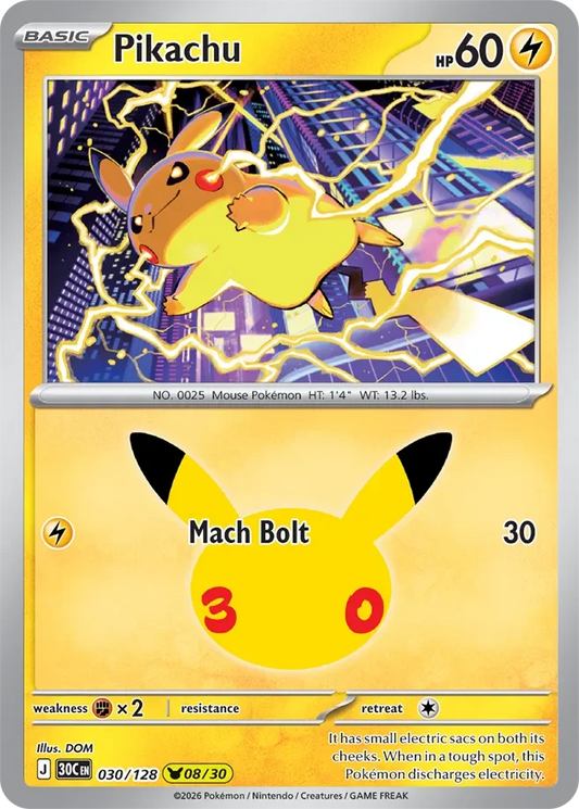 Pikachu #030 — 30th Celebration