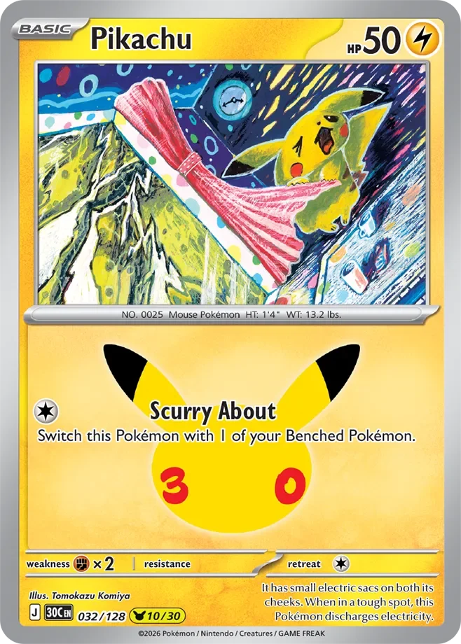 Pikachu #032 — 30th Celebration