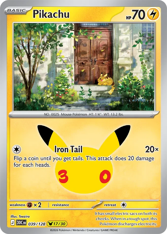 Pikachu #039 — 30th Celebration