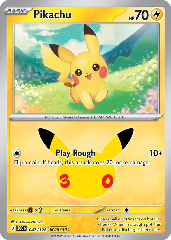 Pikachu #047 — 30th Celebration