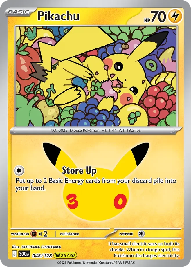 Pikachu #048 — 30th Celebration