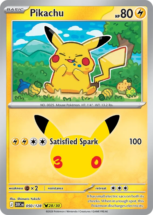 Pikachu #050 — 30th Celebration