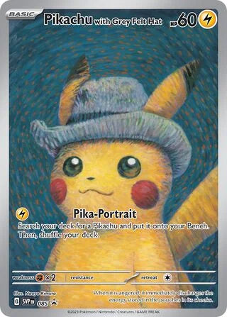 Pikachu with Grey Felt Hat #SVP085 — Scarlet & Violet Promos (Non-holo)