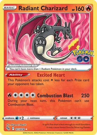 Radiant Charizard #011 — Pokémon GO