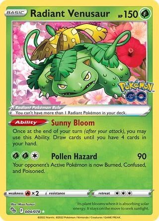 Radiant Venusaur #004 — Pokémon GO