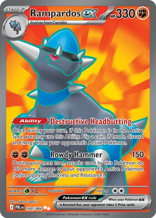 Rampardos ex #100 — Pitch Black
