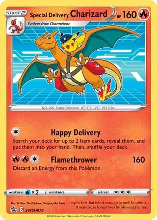 Special Delivery Charizard #SWSH075 — Sword & Shield Promos (Cosmos Holo)