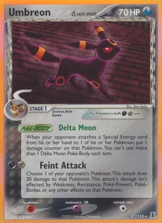 Umbreon #17 — EX Delta Species
