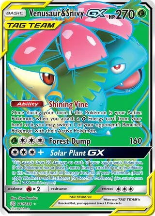 Venusaur & Snivy GX #210 — Cosmic Eclipse