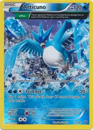 Articuno #17 — Roaring Skies (Reverse Holo)